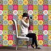 European Style Tile Wall Sticker Self-Adhesive Thickened Kitchen Stove Oil-Proof Sticker Bathroom Waterproof Tile Sticker