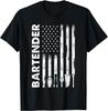 American Flag Bartender Funny Bartending Barkeep Gifts Unisex T-Shirt Mens Womens Tees Top