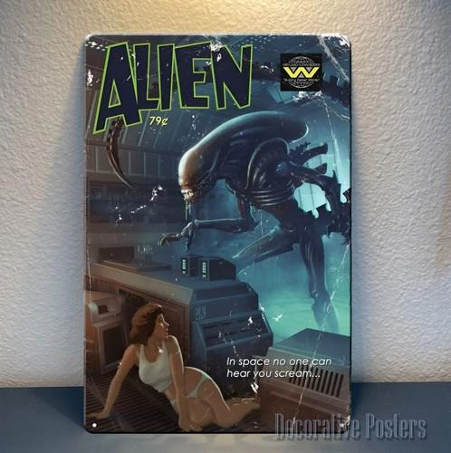 Alien Movie Metal Poster Tin Sign Xcm Collectable Plaque Aluminum