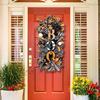 Halloween Swag Wreath Fall Garland Front Door Hanging Porch Sign Wreath for Home Holiday Decor