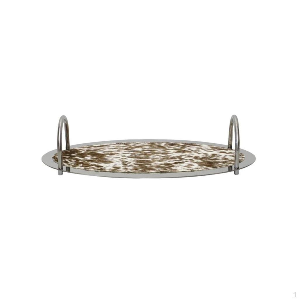 Stainless Steel Tray Modern Minimalist Decorative Geometric Home Decor for Dressing Room,