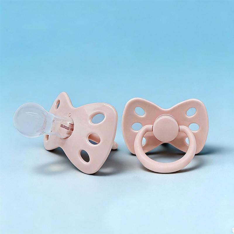 Food Grade Dummy Soother Pacifier Adorable Flower / Bowknot Shaped Pacifier For Newborns Make Of Silicone