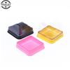 50pcs Plastic Square Moon Cake Boxes Egg-Yolk Puff Container Golden Packing Box Square Blister Egg Yolk Pastry Box