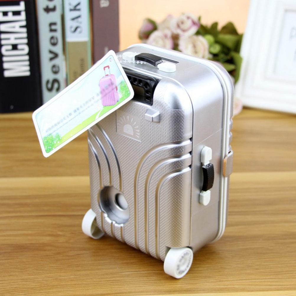 Suitcase Piggy Bank Cute Mini Trolley Luggage Money Box Desktop Decoration