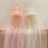 1Pcs Sparkly Tulle Hair Accessories Princess Crown  Headbands Pink White Sequin Party Headwear Cute Girl'S Dress Up Headband
