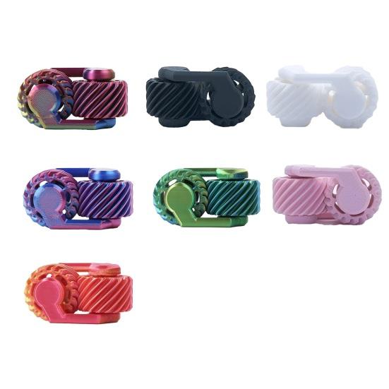 Brinquedo Spinner Fidget Impresso em 3D Alívio do Estresse Brinquedo de Roda Dupla Engrenagem Portátil Foco Relaxamento Descompressão Engrenagem Giratória Brinquedo de Mesa de Escritório