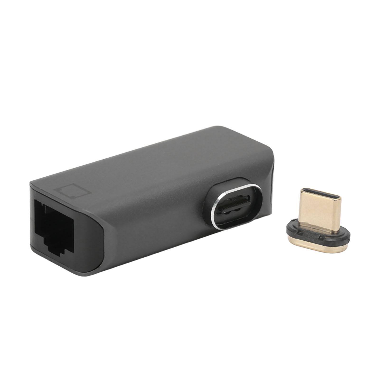 

Адаптер RJ45 - Type C, алюминиевый сплав, 24-контактный, позолоченный, стабильный высокоскоростной адаптер USB C - RJ45 для