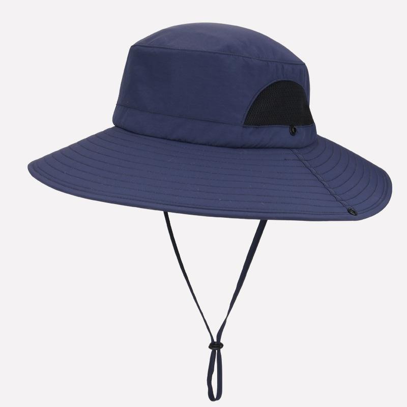 Outdoor bucket hat embroidered print pattern travel hat big eaves sun hat