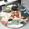 1pc Anime Volleyball Player Round Carpet - Office Chair Mat, Non-Slip Rug for Home Decor, Seasonal Gift, Suitable for Office, Living Room, Bedroom, Ga