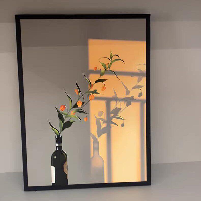 Pintura Decorativa para Sala de Estar - Luz y Sombra: Serie de Curación Floral Fresca, Arte de Pared de Gama Alta de Nicho, Cálido y Artístico