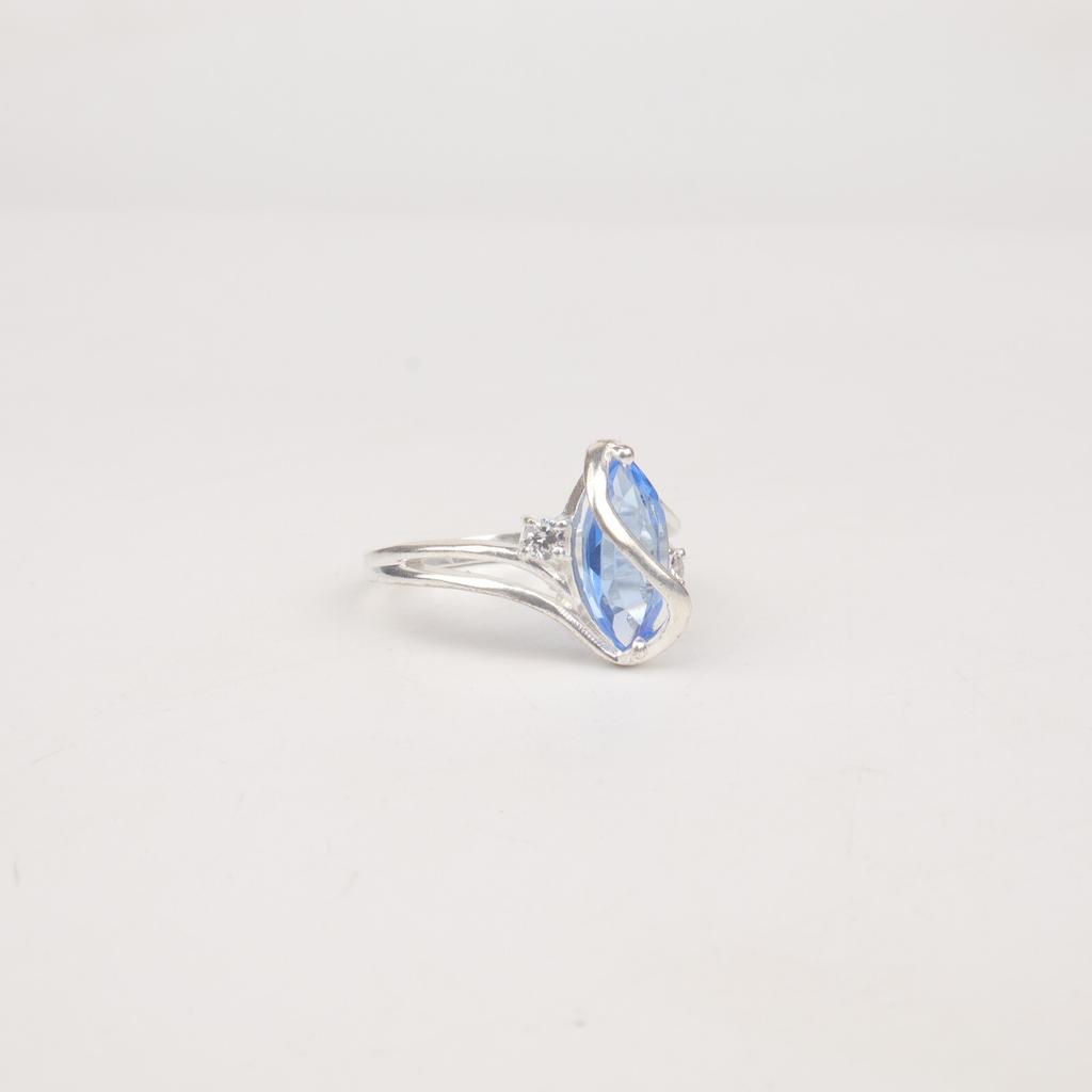 Natural Tanzanite Gemstone 925 Sterling Silver Jewelry Zircon Ring Gift For Wife CZR-8-9