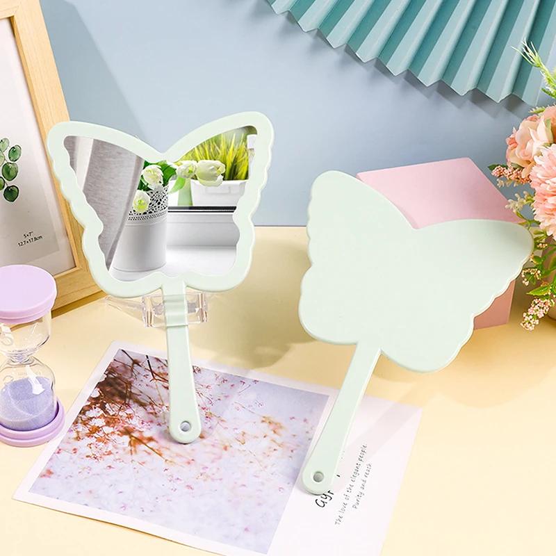 1PCS Portable Butterfly Shaped Makeup Mirror Handheld Mirror Eyelash Extension Mirrors Salon Mirrors Makeup