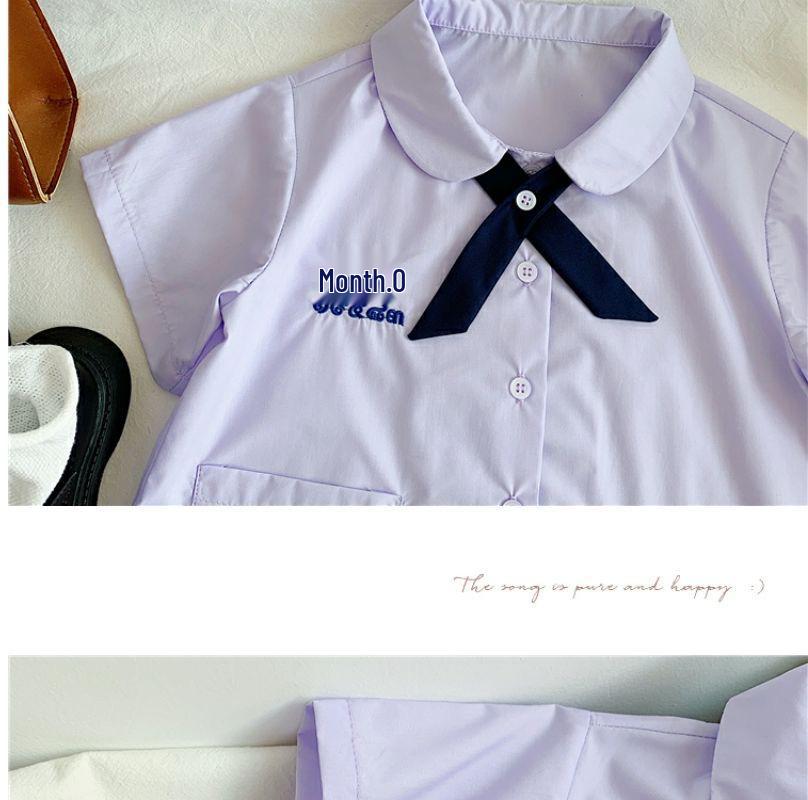 Kinder Schuluniform im Thai-Stil - Jungen & Mädchen College JK Uniform - Kindergarten bis Grundschule Abschlussoutfit