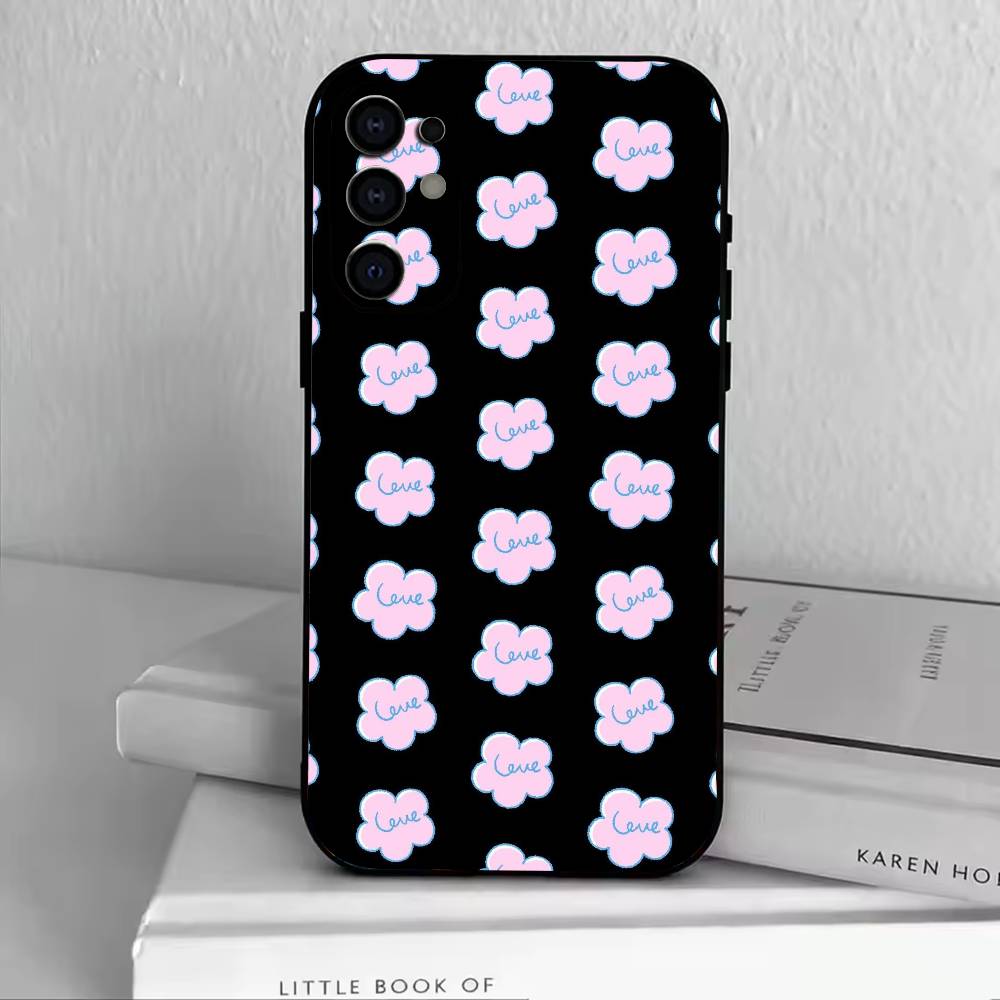 

Bubble lettering Phone Case Black Silicone Soft For Samsung S25,S24,S21,S22,S23,S30,Ultra,S20,Plus,Fe,Lite Samsung S26Plus