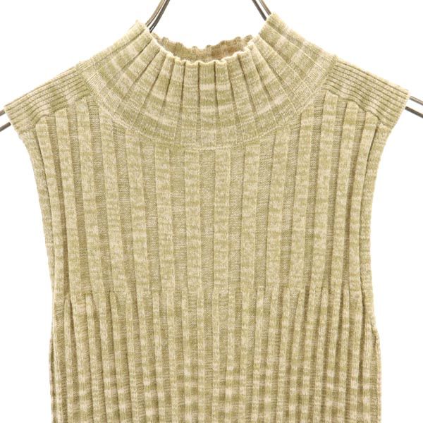 SNIDEL No sleeve knit Setup F khaki Knit skirt Women Used