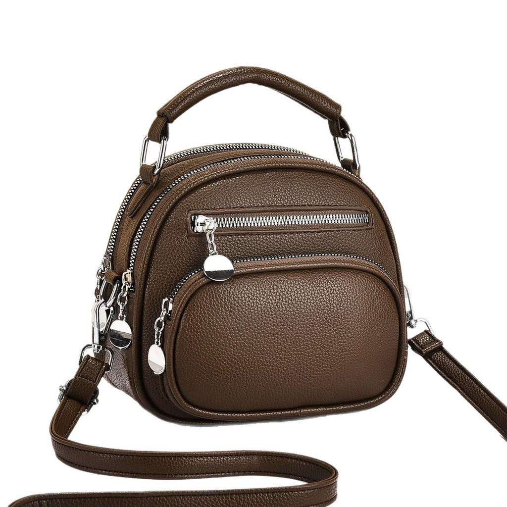 Retro Street Style Pu Shoulder Bag With Zipper Closure For Daily Casual Use