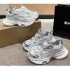 Women's White Sneakers 2026 New Mesh Breathable Platform Sports Running Shoes Comfortable Fashion Cross Tied Vulcanized Shoes
