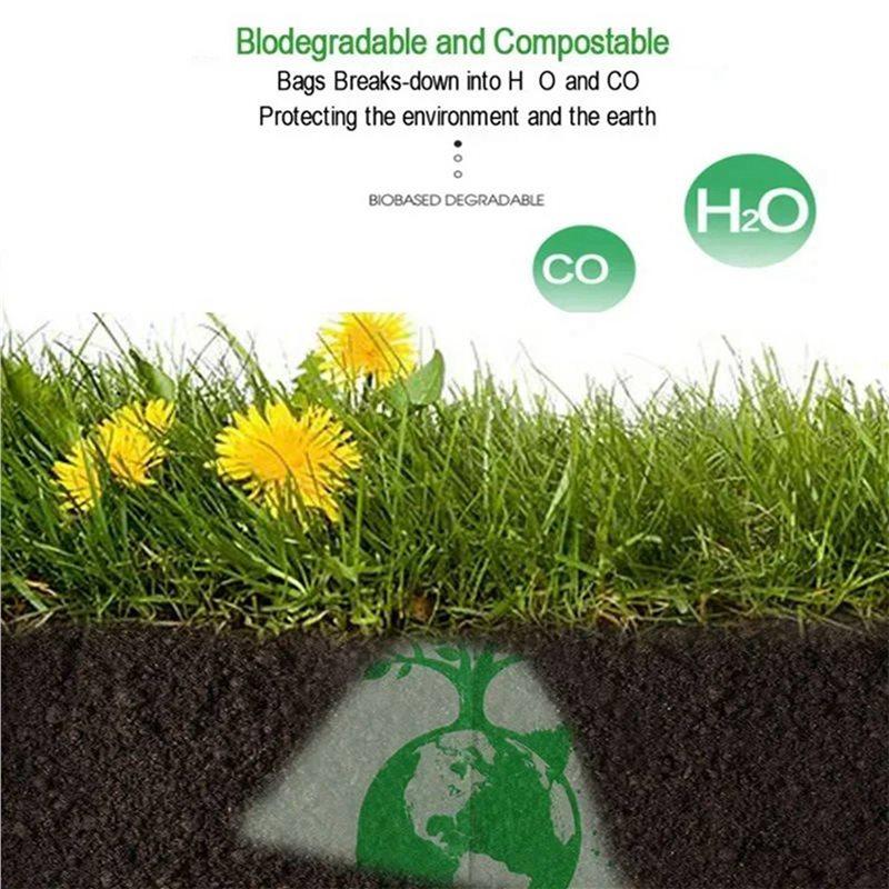 Premium-3X 10L Compostable Trash Bags Biodegradable Kitchen Food Waste Bag, Corn Starch Garbage Bags ,Kitchen Scraps Bag