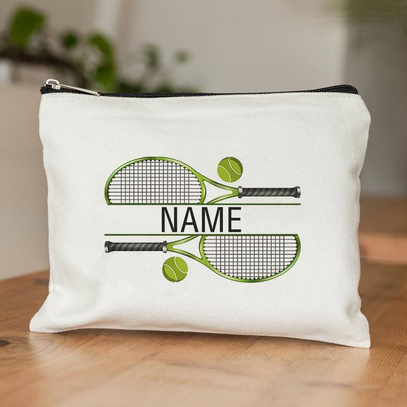 Borsa Trucco Personalizzata Tennis Nome Personalizzato Regalo per Appassionato di Tennis Custodia Cosmetica Regalo Allenatore di Tennis Regali Ragazza Adolescente Astuccio