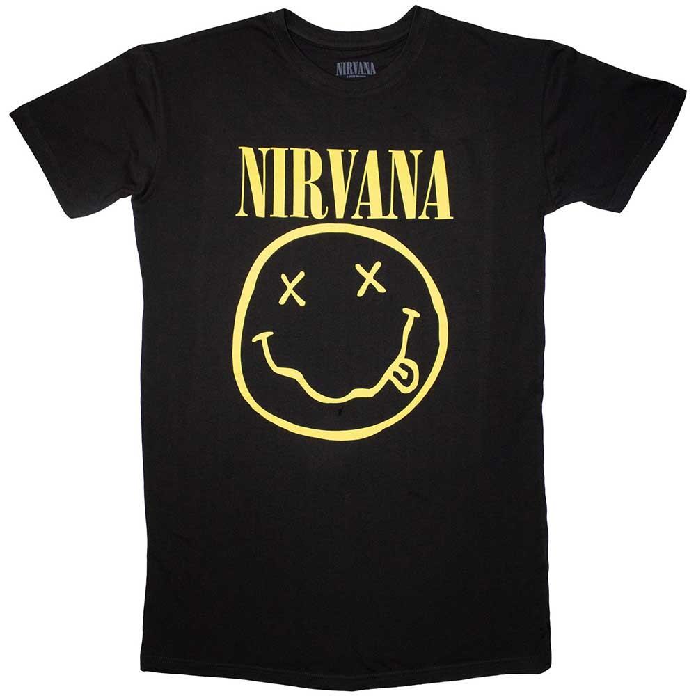 26 Ladies Nirvana Yellow Happy Face Dress Fit Officiële T-shirt vrouwen dames Unisex T-Shirt M