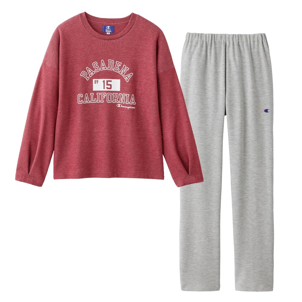 Champion Dark Red CVC Cardboard Knit Long Sleeves and OL8824 Women's Loungewear, Pants,