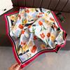 New Luxury Design Square Silk Scarf Women 70*70cm Bandana Soft Hair Band Wrap Hijab Neckerchief Hairband Headband Foulard