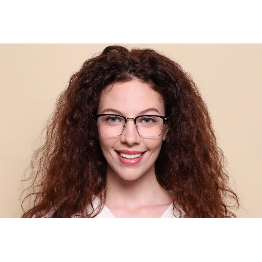 Full Rim Browline Black Gold Smartbuy Collection Huellie 71002 C6 Fashion Unisex Eyeglasses