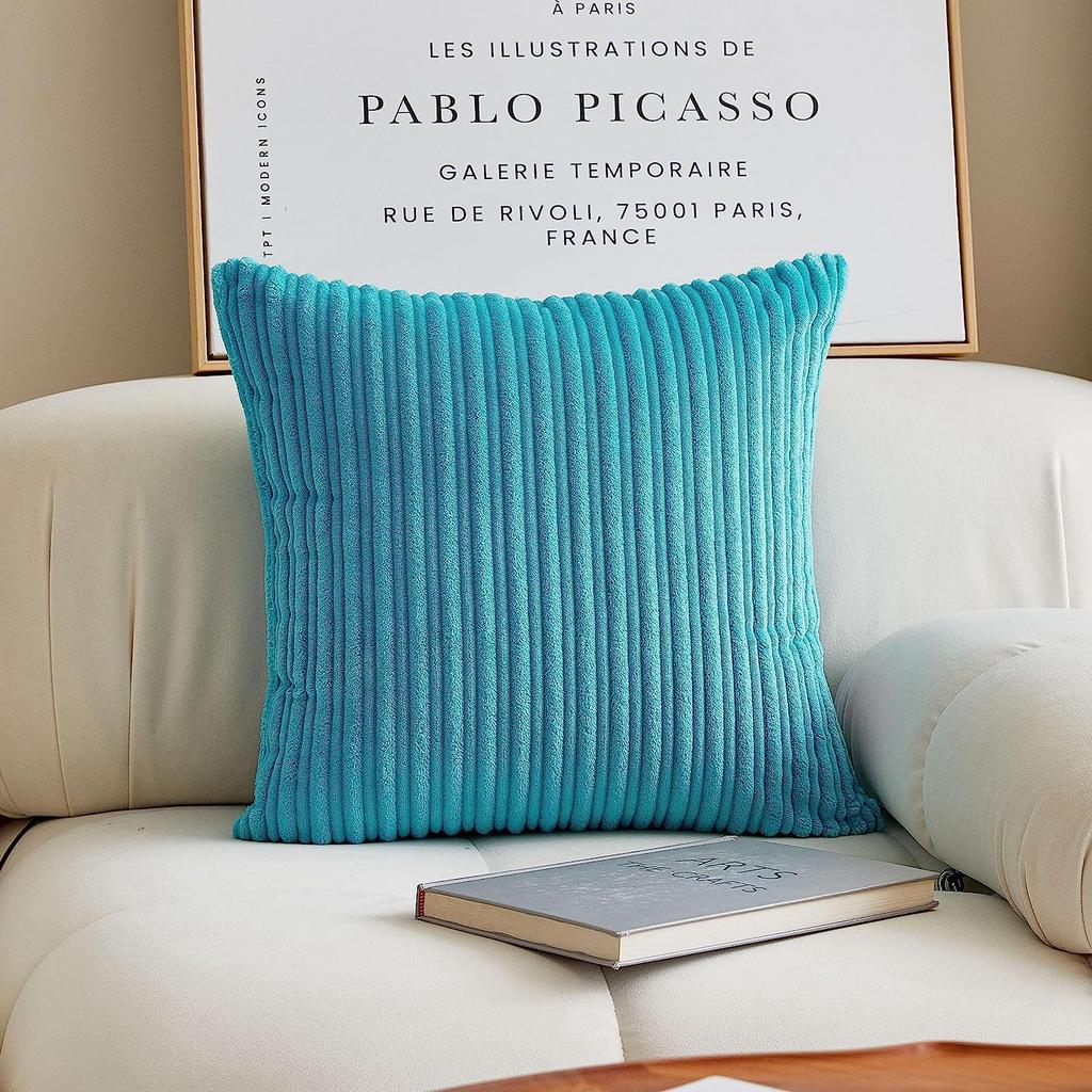 Cord Samt Dick Gestreiftes Kissen Kissenbezug Sofa Dekokissenbezug Bettkissenbezug