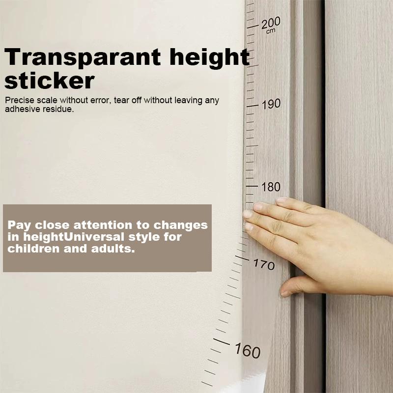 1pc Height Measurement Wall Sticker 2m Removable No Wall Damage Accurate Height Ruler for Kids Room Home Decoration