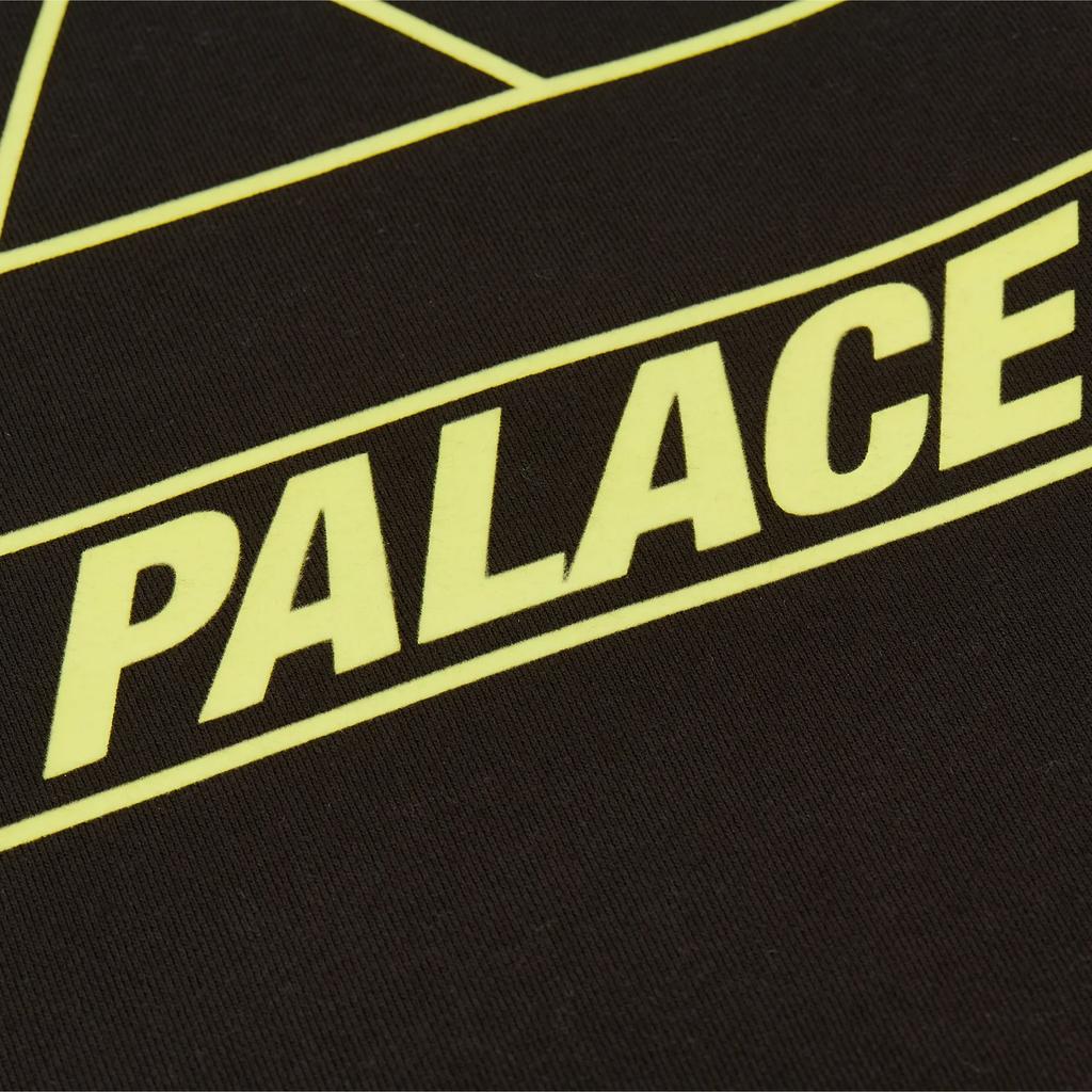 Palace Glow Tri-Ferg Hood Black Unisex Tops P27CS174