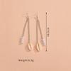 Personalized shell pendant, pearl fringed women's alloy earrings.