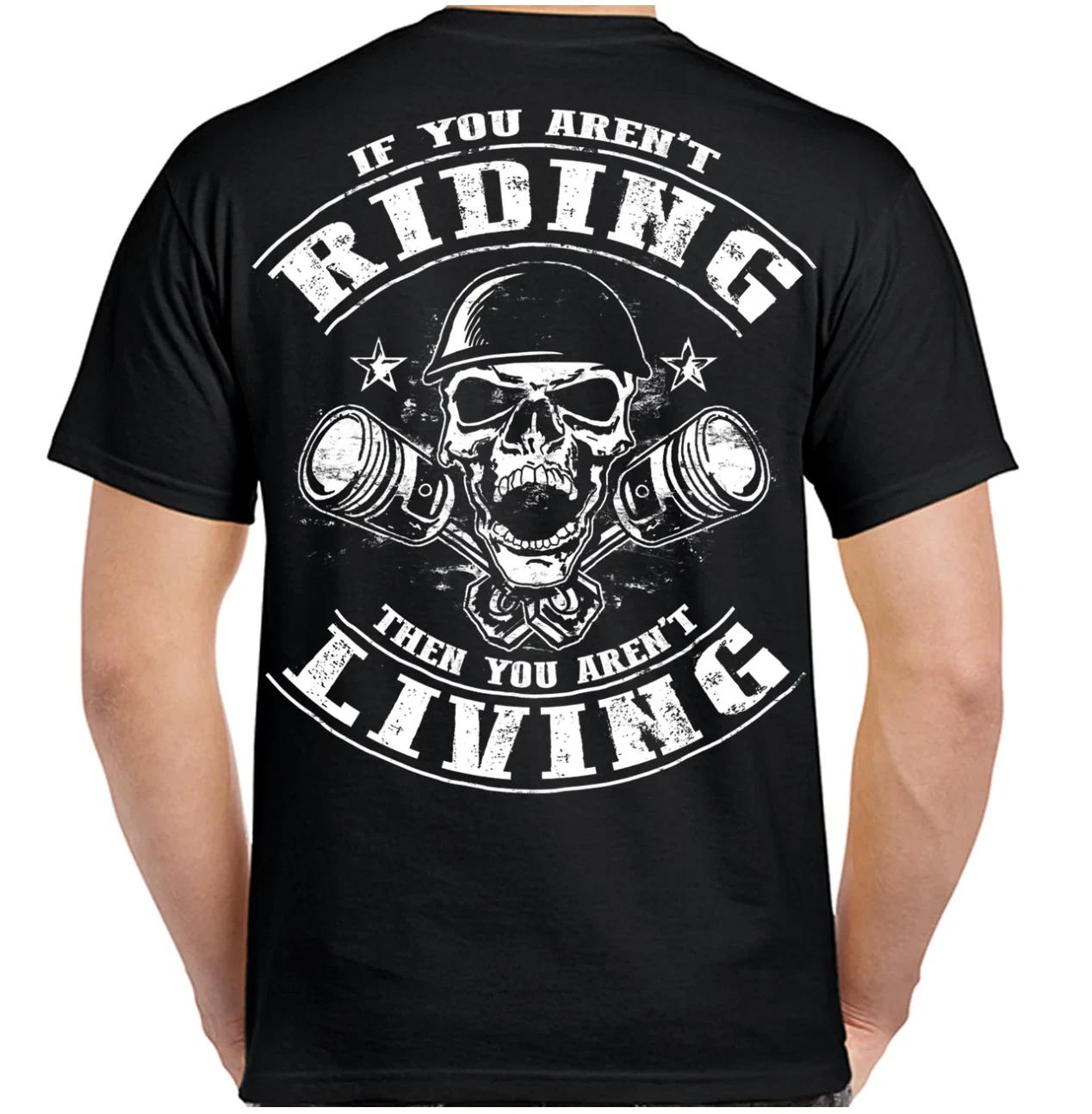 Riding is Living Piston Skull Offensive Motorcycle Biker T Shirt no Harley XXXXL