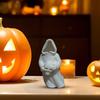 Ghost Skull with LED Tea Lights Halloween 3D Printed Skeleton Ghost Lamp Battery Operated Flickering Flameless Night Light for Home Table Decor