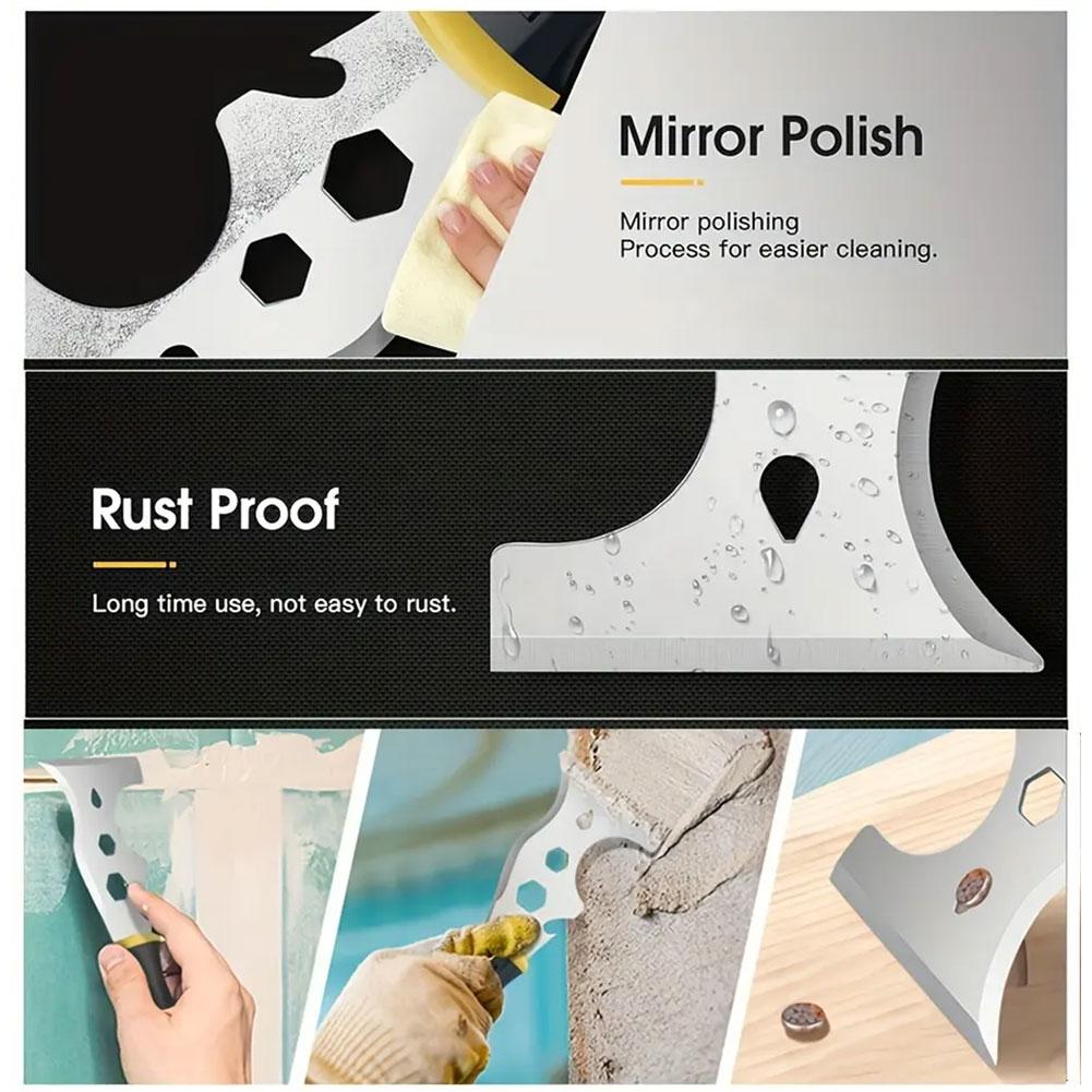 NEW 15 In 1 Multi Use Putty Knife Stainless Steel Paint Scraper Removal Construction Tool For Wallpaper Can Opener Home DIY
