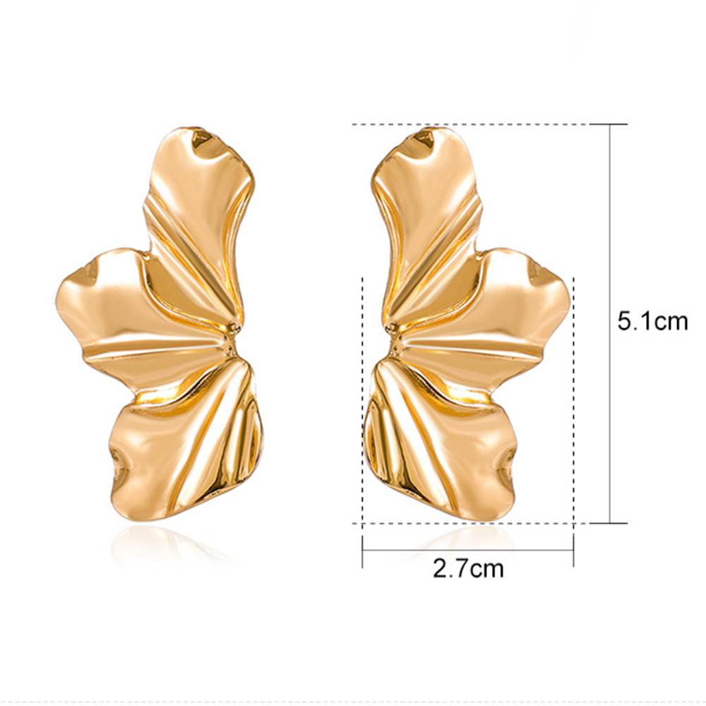 Punk Party Vintage Geometric Clip On Earrings for Women Simple Trendy Petal Earrings Trendy Ear Jewelry Accessories Gift