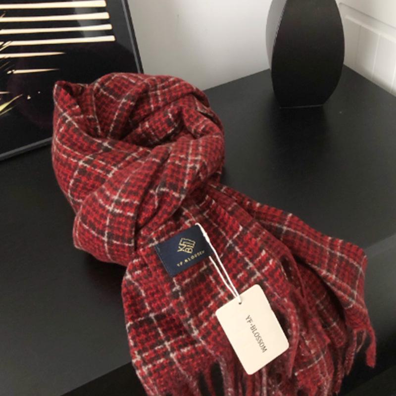 Autumn/Winter Soft Thick Oreo Scarf: Imitation Wool Minimalist Warm Neck Gaiter