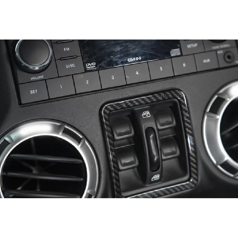 Carbon Fiber Window Trim Emergency Lamp AC Switch Cover For Jeep Wrangler JK 11+