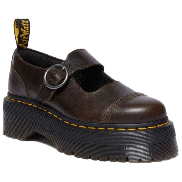 Δρ. Martens Δερμάτινα Μόδα Στρογγυλή Μύτη Casual Παπούτσια Γυναικεία Παπούτσια Καφέ 32018302