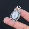 Womens day Deal Natural Rainbow Moonstone 925 Sterling Silver Daughter Pendant