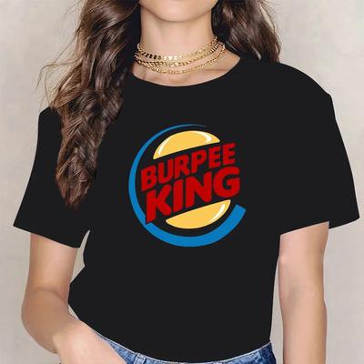 T Shirt Crossfit Workout Burpee King T-shirt Funny Birthday Gift for Boyfriend Husband Dad Plus Size Lovely Summer Short Sleeve