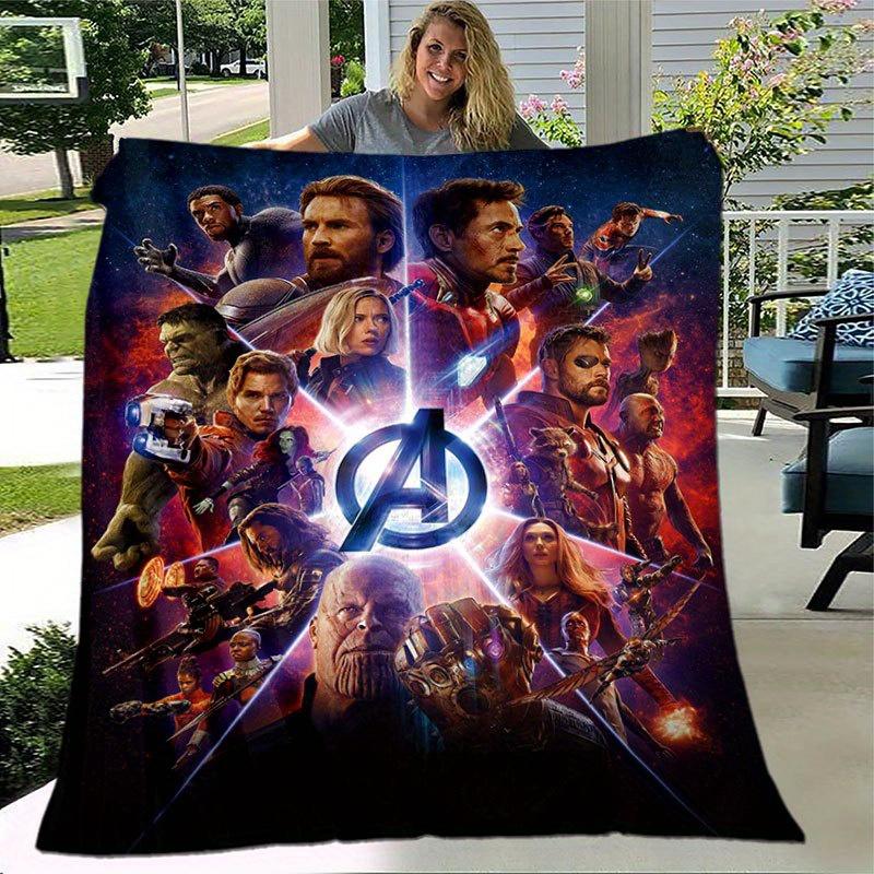 

Avengers Super Heroes Throw Blanket - Soft, Lightweight & Warm for Couch, Bed, Outdoor Use - Perfect Birthday Gift 130x150cm