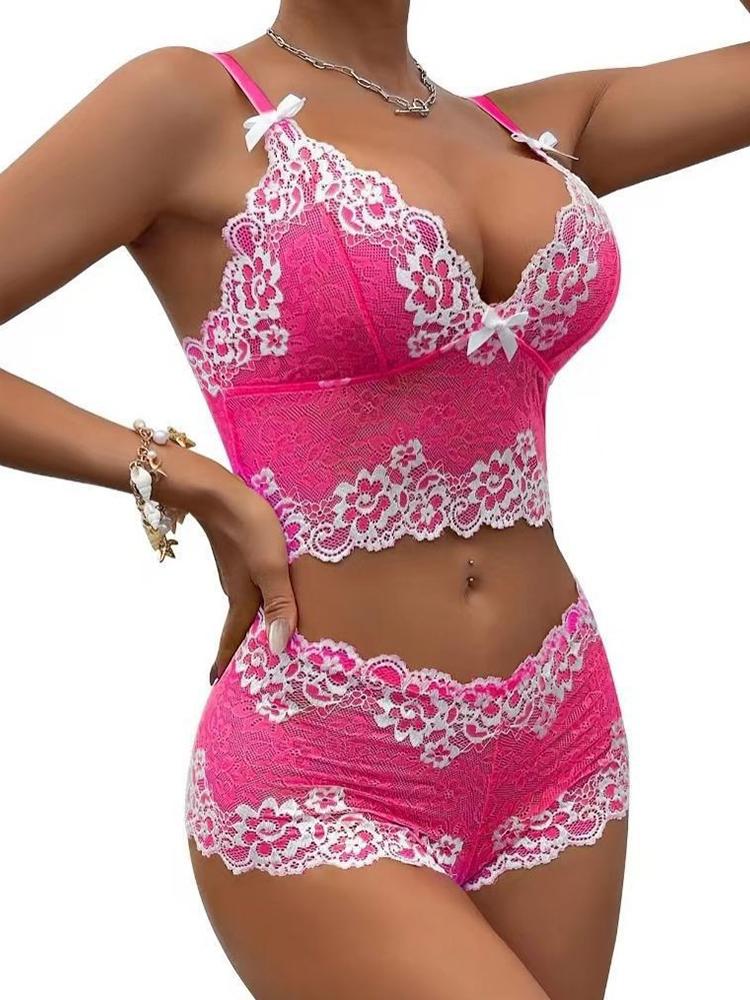 Sexy Lingerie Set Women Transparent Lace Bras Panties Open Crotch Exotic Erotic Underwear Porno Costume