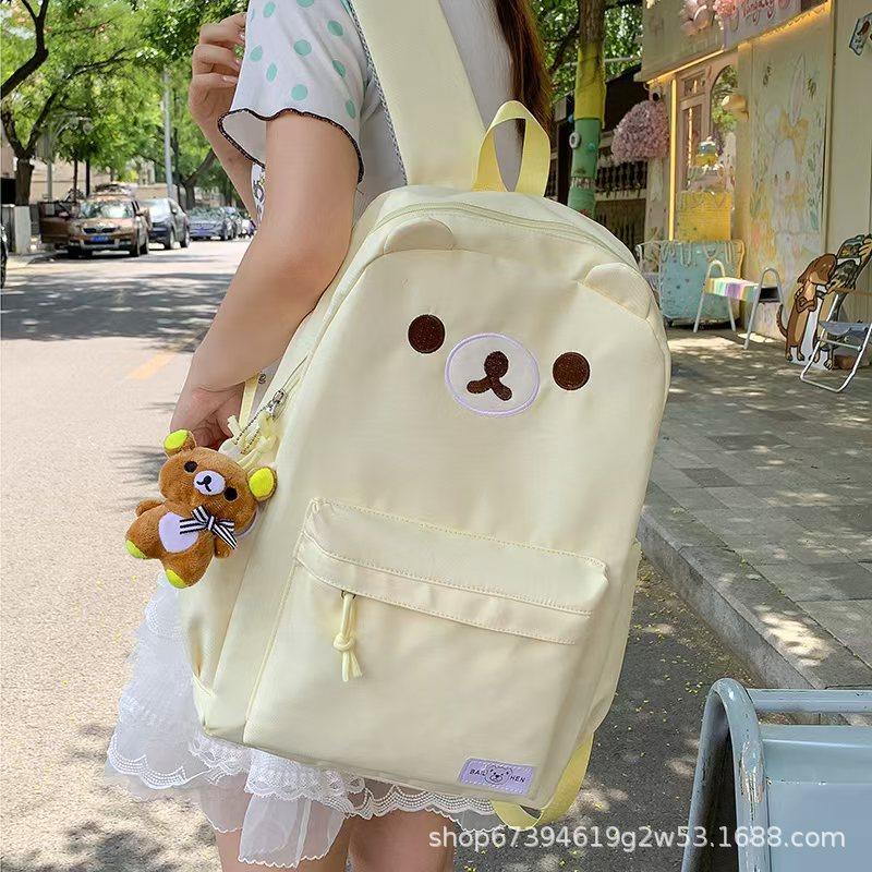 Zaino1011 nuova versione coreana zaino cartone animato carino zaino morbido per viaggio tempo libero studente zaino ragazza scuola media scuola elementare