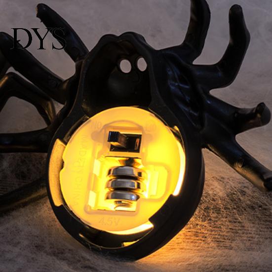 Indoor Festival Atmosphere Lamps Halloween Spider Tea Light Candle, Battery Operated Flameless Flickering LED Fake Candles Spooky Eyeball Skull