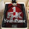 1PC Cross Symbol Custom Name Patterned Flannel Blanket Suitable For All Seasons For Home Decor Warmth And Comfort Gifts Holiday Present