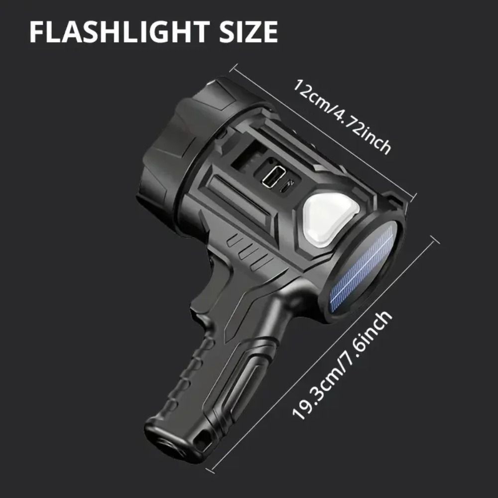 Long-Lasting Battery LED Searchlight 3000 Lumens Handheld  Flashlight  Outdoor Camping