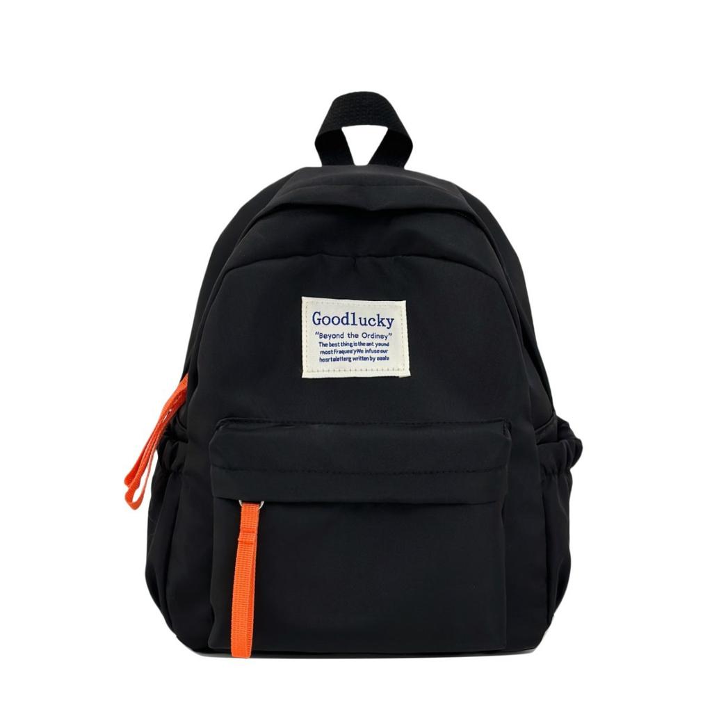 Schoolbag Japanese Solid Color Niche Schoolbag Casual Versatile Junior High School Female Student Backpack Spring Outing Outdoor Large Capacity 