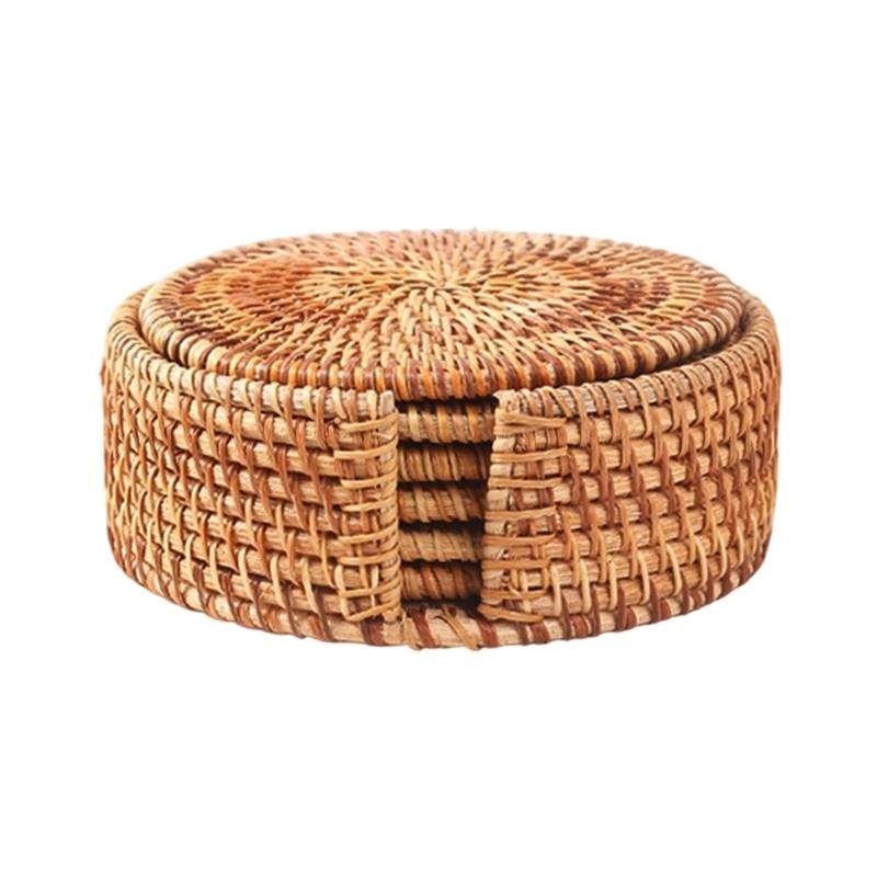 Decorative Kitchen Mat Nonslip Natural Fiber Coaster For Hot Dishes And Drink Slip Resistant Grass Placemat