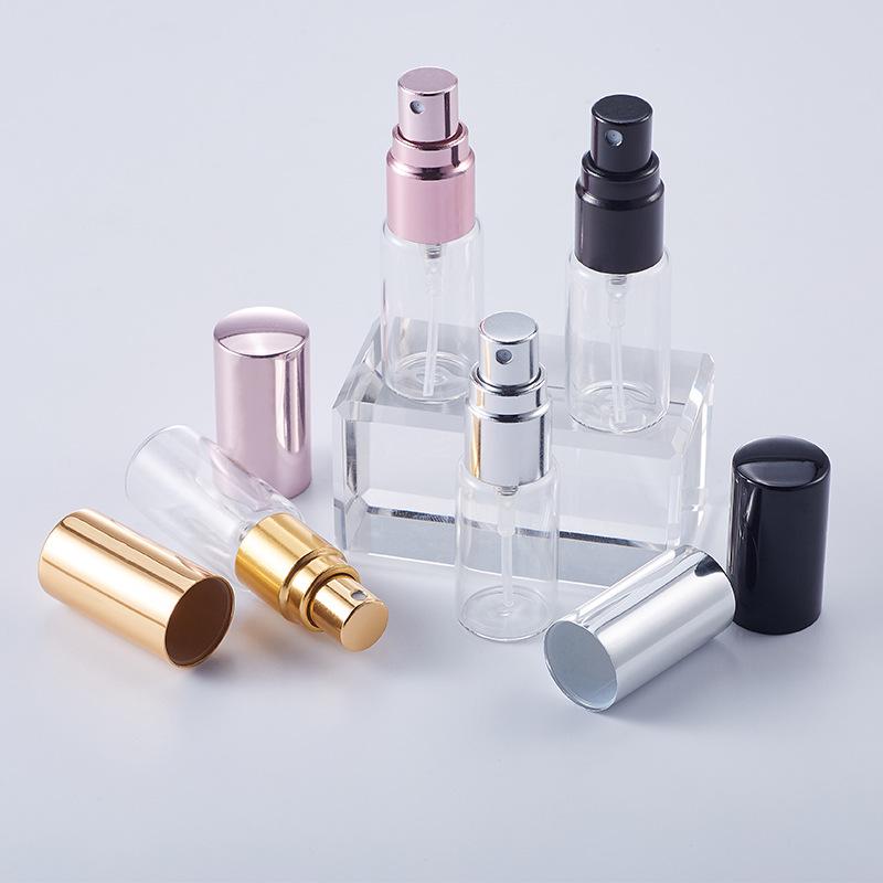 5ml-10ml Glass Perfume Spray Bottle: Portable, Transparent, Refillable, Empty Sample Container.