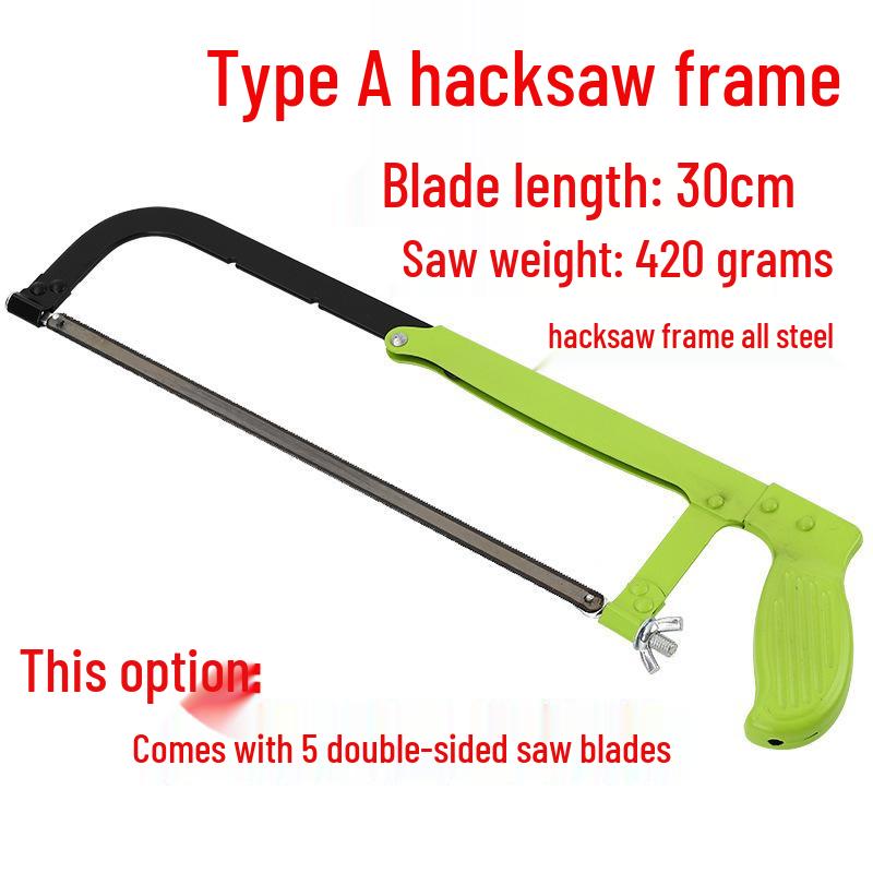Hacksaw Frame - Handheld Steel Saw for Woodworking and Metal Cutting